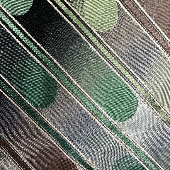 Van Heusen Green Diagonal Stripe Dot Silk‎ Tie NWOT 3.5 x 58 - Picture 4 of 5
